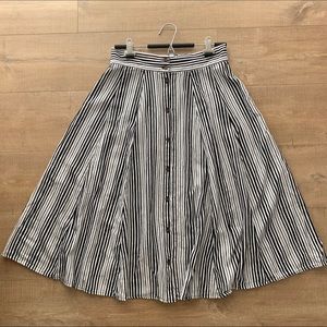 Universal Thread Striped Midi Skirt